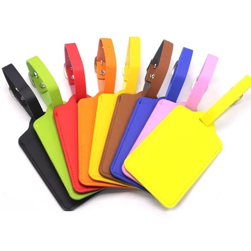 Premium leather luggage tag - premium,