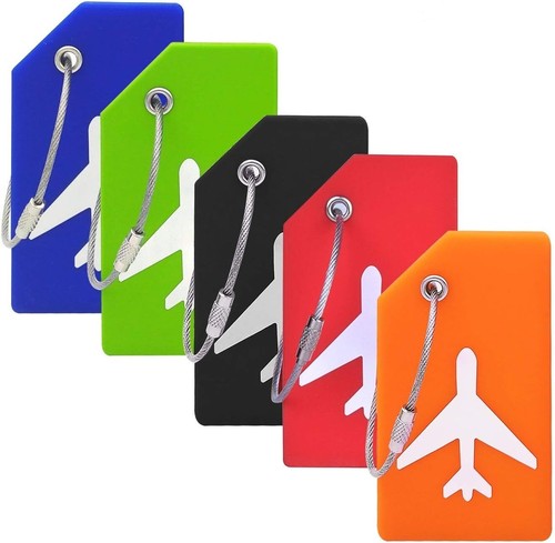 Silicone metal luggage tags - metal,
