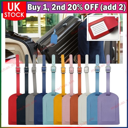 Leather luggage tags suitcase - leather,