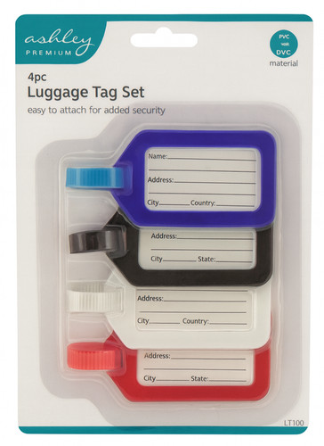 Luggage tags label - 4x,