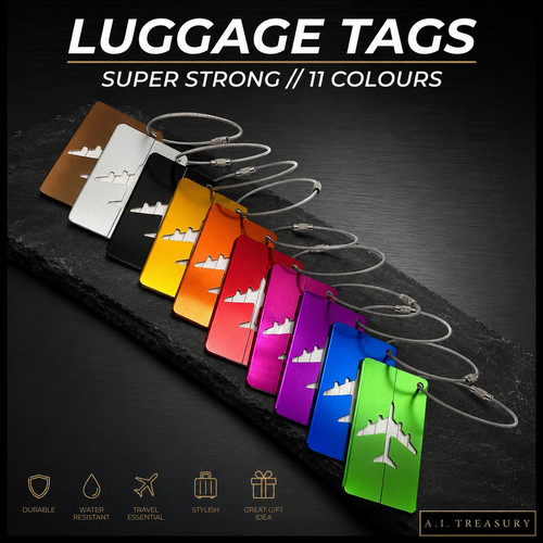 Luggage tags travel - tags, suitcase
