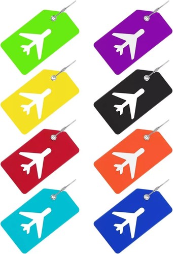 Silicone metal luggage tags - 2x,