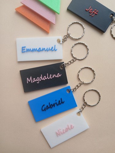 Personalised key rings name - personalised,