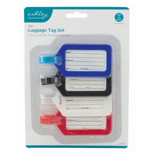 4pc luggage tag set - 4pc,