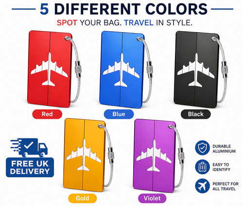 Aluminium luggage tags - aluminium,