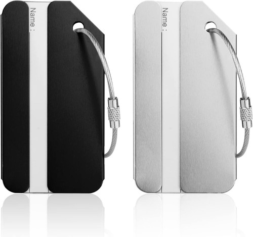 Luggage tags 2pcs aluminum - luggage, tags,