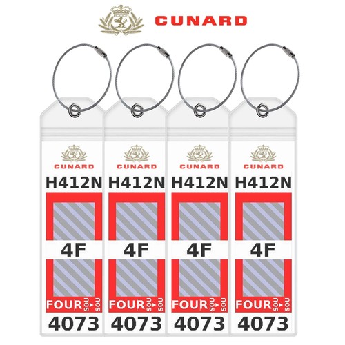 Cunard luggage tag holders - tag, for